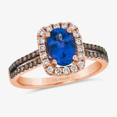 Le Vian® Grand Sample Sale™ Ring featuring 1 CT. Blueberry Tanzanite® 1/5 CT. Chocolate Diamonds® 1/5 CT. Nude Diamonds™ set in 14K Strawberry Gold