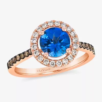 Le Vian® Grand Sample Sale™ Ring featuring 1 1/5 CT. Blueberry Tanzanite® 1/6 CT. Chocolate Diamonds® 1/5 CT. Nude Diamonds™ set in 14K Strawberry Gold®