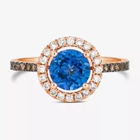 Le Vian® Grand Sample Sale™ Ring featuring 1 1/5 CT. Blueberry Tanzanite® 1/6 CT. Chocolate Diamonds® 1/5 CT. Nude Diamonds™ set in 14K Strawberry Gold®