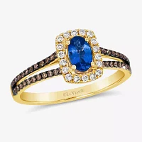 Le Vian® Grand Sample Sale™ Ring featuring 3/8 CT. Blueberry Tanzanite® 1/5 CT. Chocolate Diamonds® 1/8 CT. Nude Diamonds™ set in 14K Honey Gold™