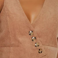 Forever 21 Juniors Cord Buttoned Womens Vest