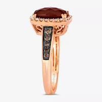 Le Vian® Ring featuring 3 5/8 CT. Pomegranate Garnet™ 1/4 Chocolate Diamonds® Nude Diamonds™ set 14K Strawberry Gold®