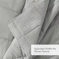 510 Design Mina Waffle Weave Textured Quilt Set