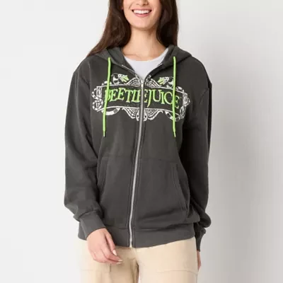 Juniors Beetlejuice The Movie Full Zip Womens Long Sleeve Zipper Hoodie