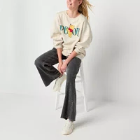 Juniors Womens Crew Neck Long Sleeve Winnie The Pooh Sweatshirt