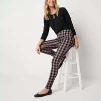 Liz Claiborne Tall Lori Ponte Womens Mid Rise 7/8 Ankle Leggings