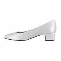 Easy Street Womens Prim Pointed Toe Block Heel Pumps