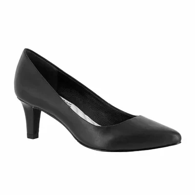 Easy Street Womens Pointe Pointed Toe Stiletto Heel Pumps