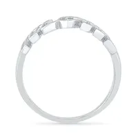 "Mom" 2MM 1/8 CT. T.W. Natural White Diamond 10K Gold Band