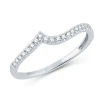 1/ CT. T.W. Natural White Diamond 14K Gold Wedding Band