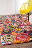 nuLoom Kindra Circles Shaggy Rug