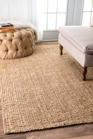 nuLoom Hand Woven Ashli Solid Jute Rug