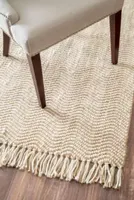 nuLoom Hand Woven Don Jute with Fringe Rug