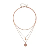 Bijoux Bar Delicates Rose Tone 16 Inch Link Round Strand Necklace