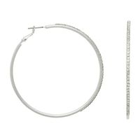 Mixit Glass Rhinestone Hoop Earrings