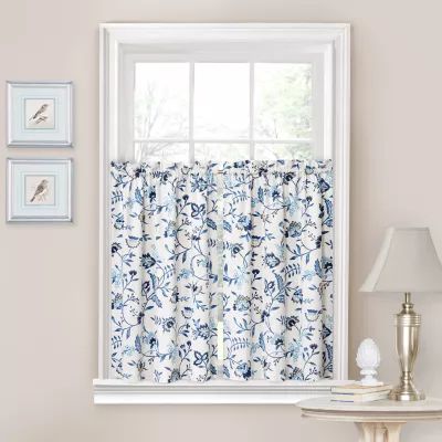 Waverly Carolina Crewel 2-pc. Rod Pocket Window Tier