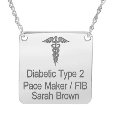 New Unisex Adult Personalized Gold Pendant Necklace