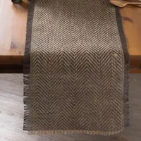 Design Imports Chevron Burlap Table Runners