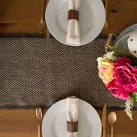 Design Imports Chevron Burlap Table Runners