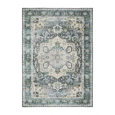 Covington Home Chelsea Vintage Center Medallion Washable Indoor Rectangular Area Rug