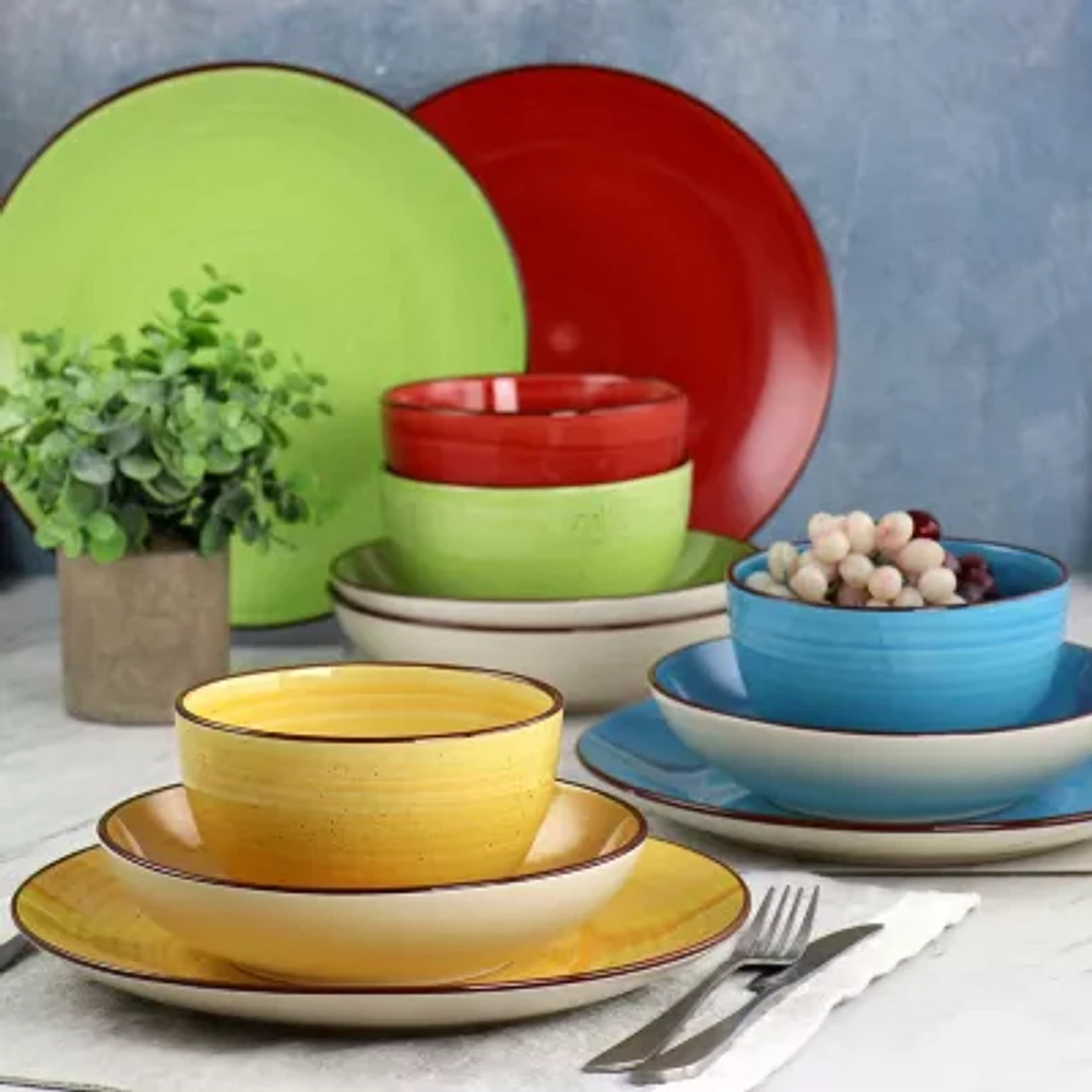 Elama Sebastian 12-pc. Stoneware Dinnerware Set