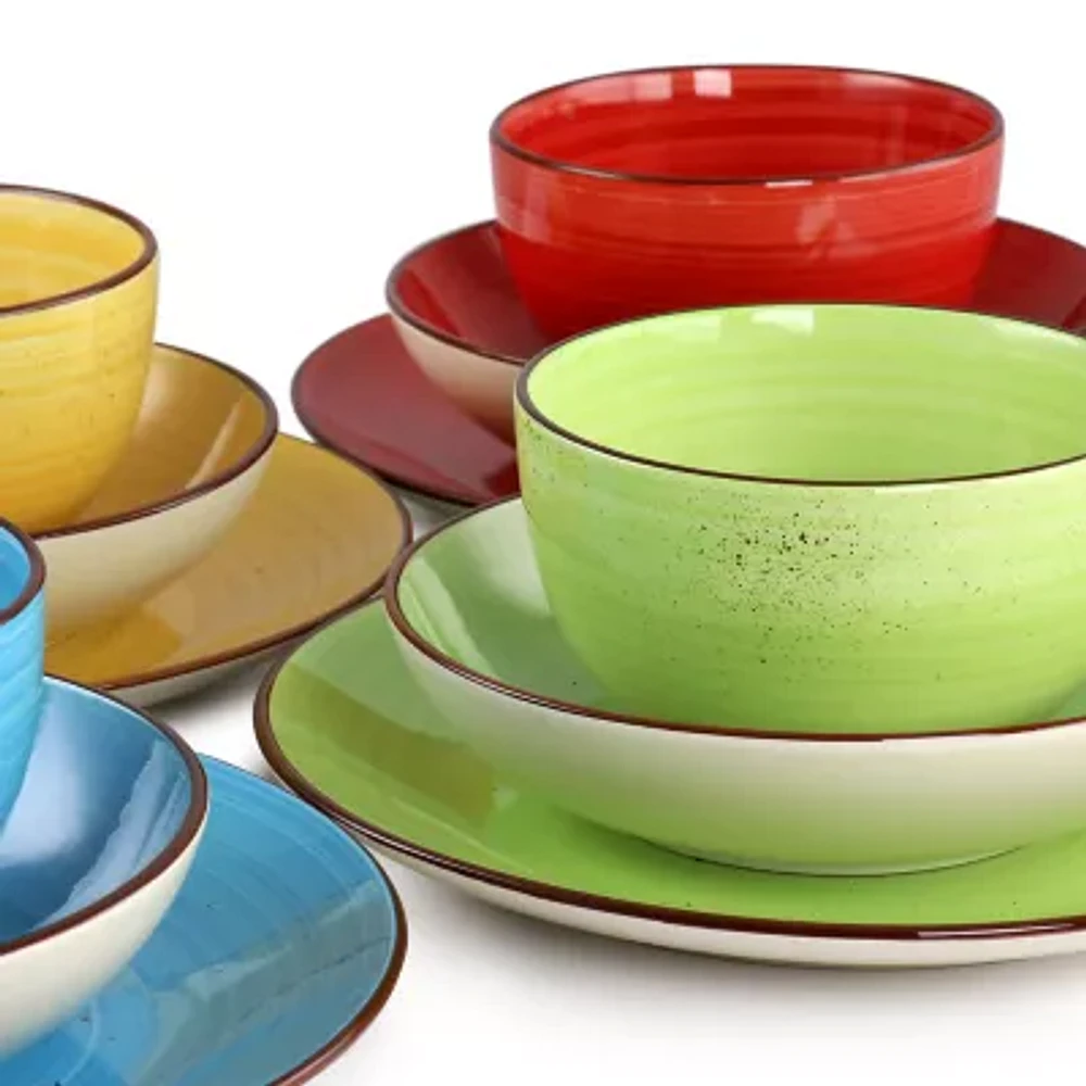 Elama Sebastian 12-pc. Stoneware Dinnerware Set