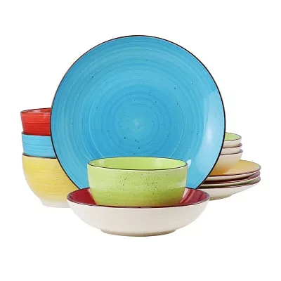 Elama Sebastian 12-pc. Stoneware Dinnerware Set