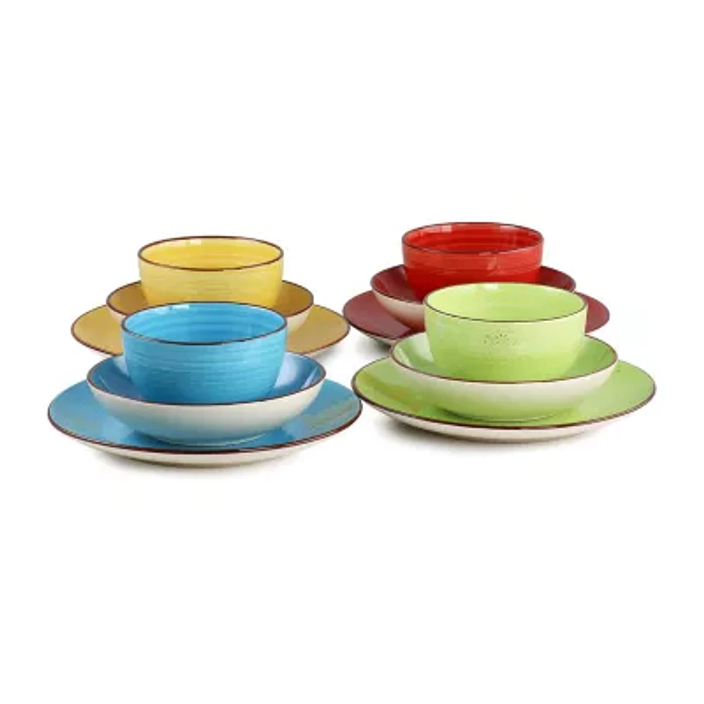 Elama Sebastian 12-pc. Stoneware Dinnerware Set