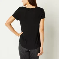 a.n.a Womens Scoop Neck Short Sleeve T-Shirt