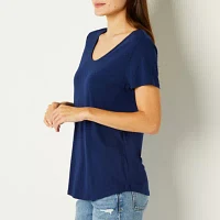 a.n.a Womens Scoop Neck Short Sleeve T-Shirt