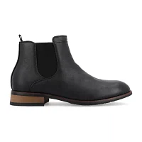 Vance Co Mens Landon Stacked Heel Chelsea Boots