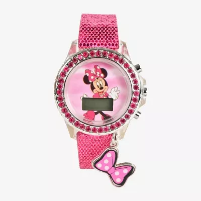 Disney Minnie Mouse Girls Digital Multicolor Strap Watch Mnh4096jc