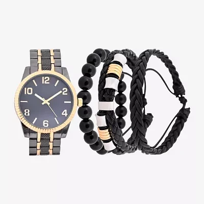 Mens Two Tone 4-pc. Watch Boxed Set Mac8081jc