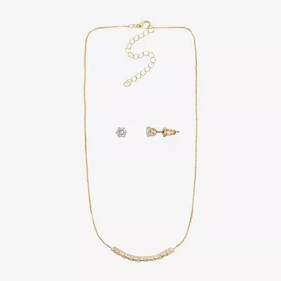 Sparkle Allure 2-pc. Cubic Zirconia 14K Gold Over Brass Jewelry Set