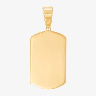Mens 14K Gold Dog Tag Pendants