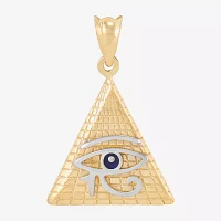 Unisex Adult 14K Two Tone Gold Triangle Pendant