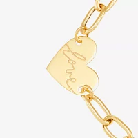 14K Gold Heart Charm Bracelet