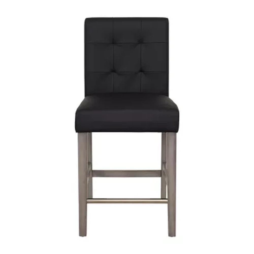 Leila Counter Height Upholstered Tufted Bar Stool