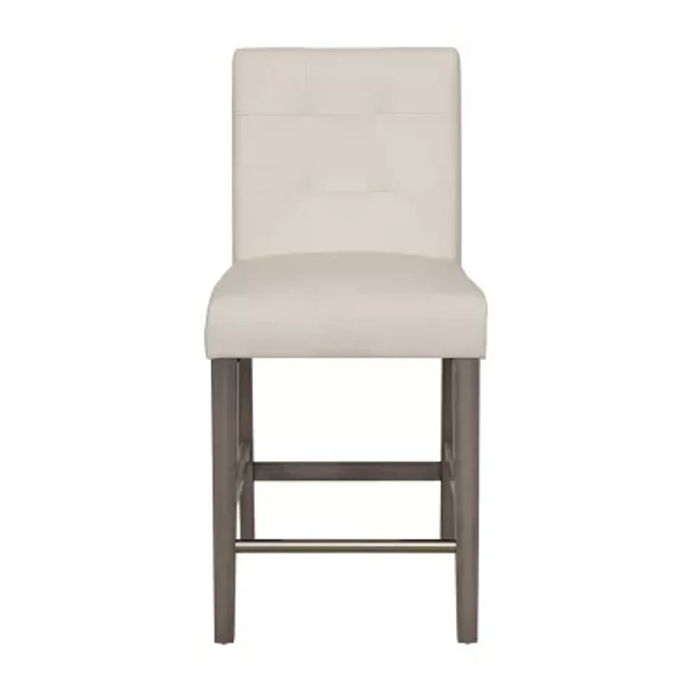 Leila Counter Height Upholstered Tufted Bar Stool