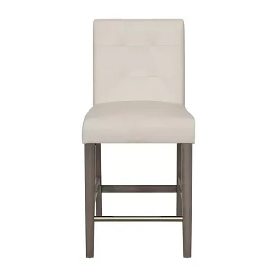 Leila Counter Height Upholstered Tufted Bar Stool