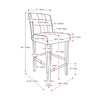 Leila Upholstered Tufted Bar Stool