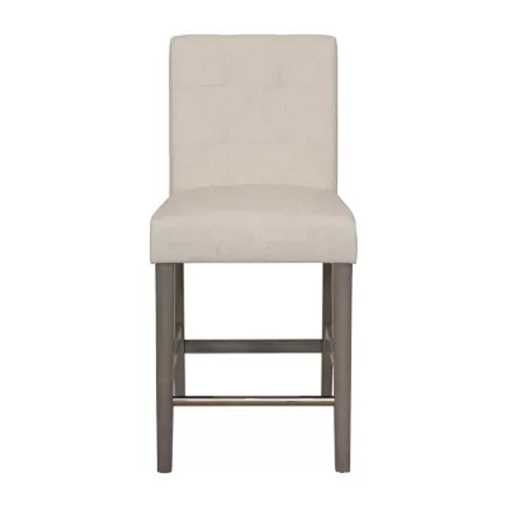 Leila Counter Height Upholstered Tufted Bar Stool