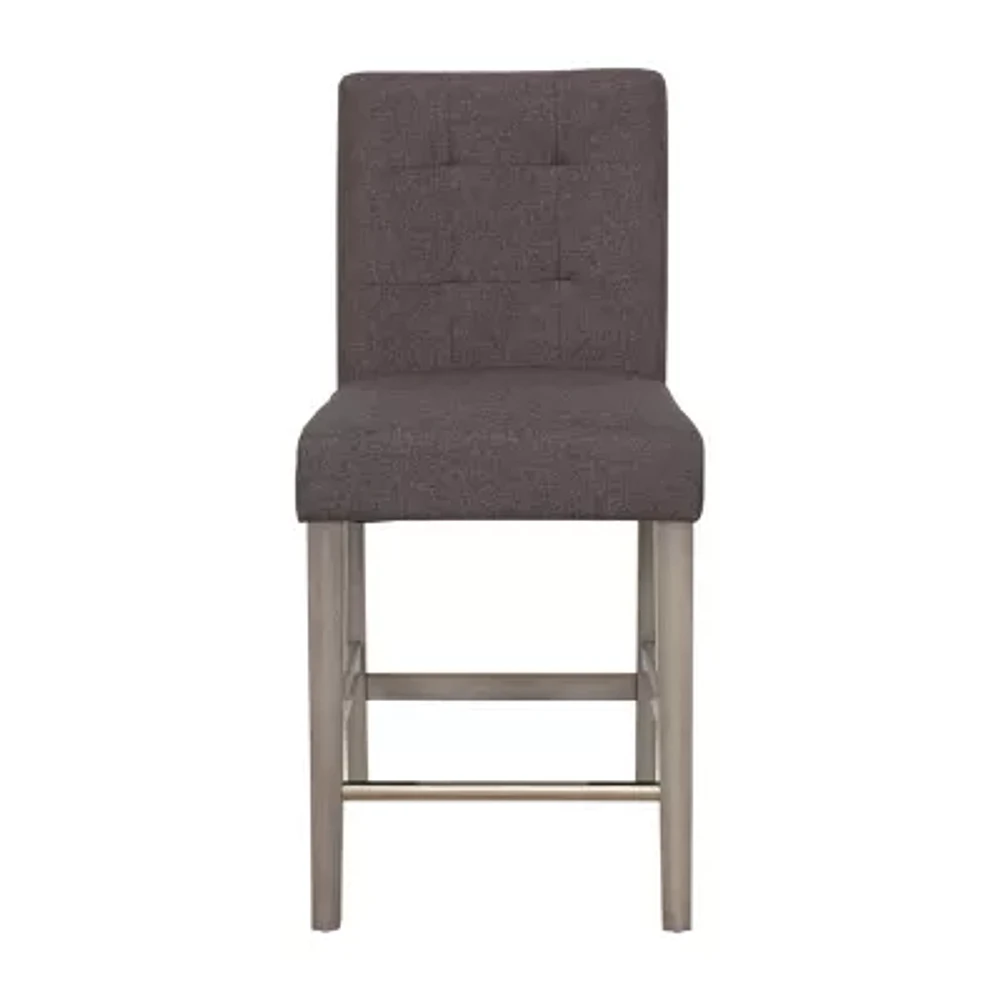Leila Counter Height Upholstered Tufted Bar Stool