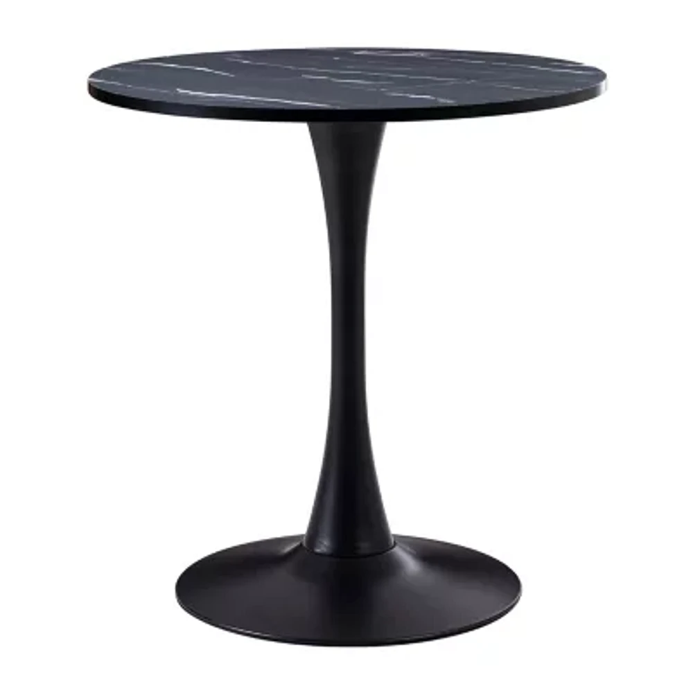 Ivo Round Wood-Top Dining Table