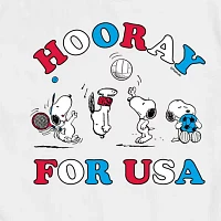 Mens Short Sleeve Peanuts USA Graphic T-Shirt