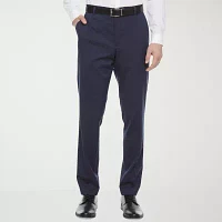 J. Ferrar Mens Stretch Fabric Super Slim Fit Flat Front Suit Pants