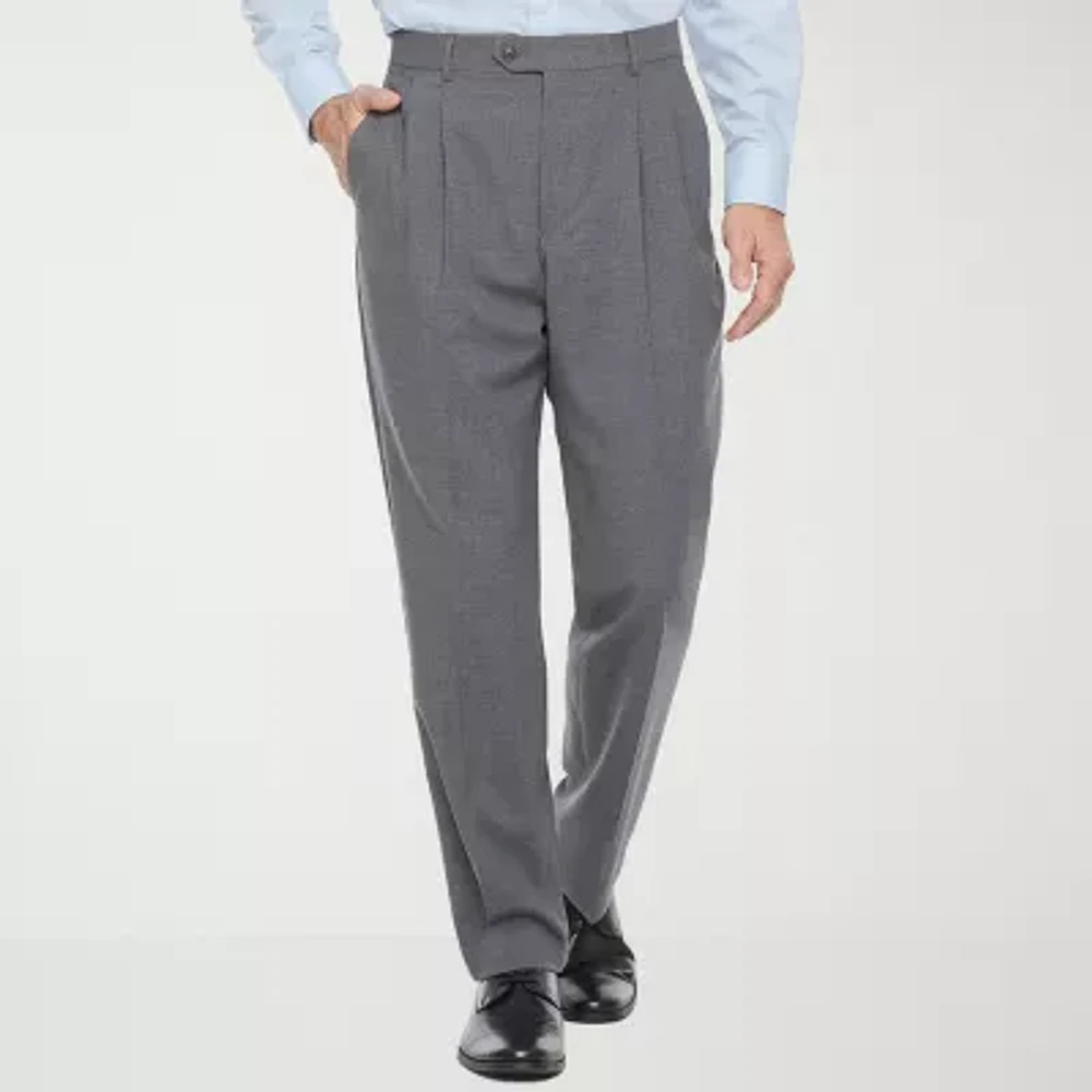 Stafford Signature Smart Wool Mens Stretch Fabric Classic Fit Pleated Front Suit Pants