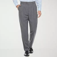 Stafford Signature Smart Wool Mens Stretch Fabric Classic Fit Pleated Front Suit Pants