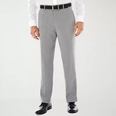 Stafford® Travel Flat-Front Sharkskin Dress Pants - Classic