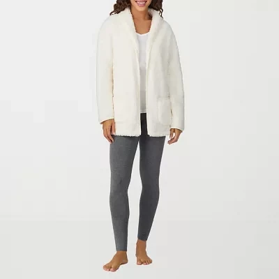 Cuddl Duds Womens Long Sleeve Short Length Robe